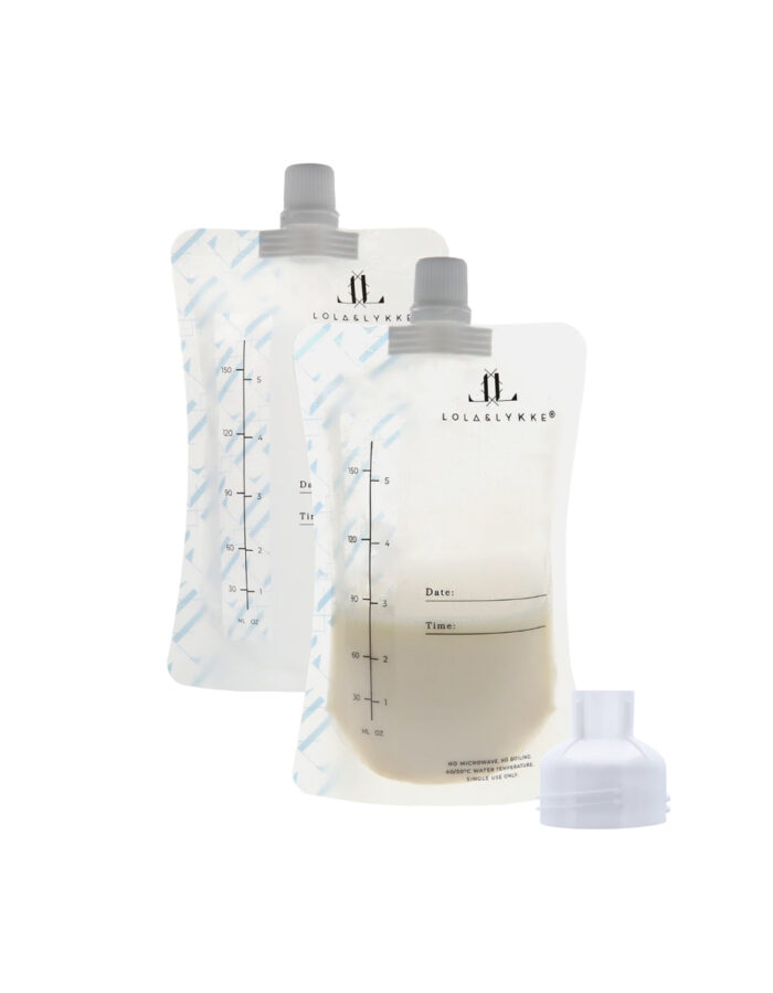 Sacs de conservation du lait (30 pièces) + Adaptateur (Lola & Lykke)