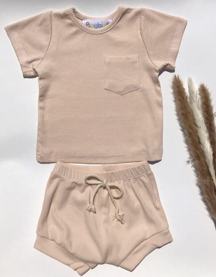 Ensemble t-shirt + short beige (BOEBIZ)
