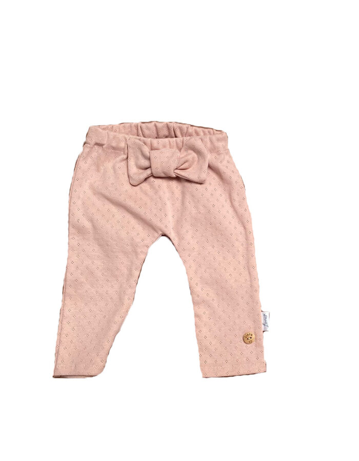 Pantalon pointelle noeud rose (Liena)