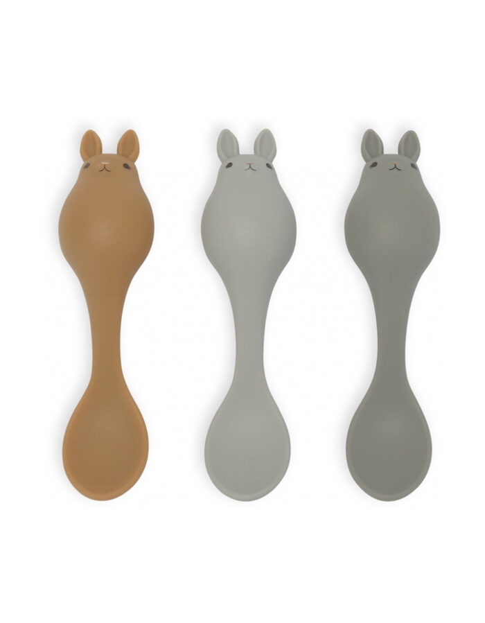 Lot de 3 cuillères bunny - blue (KongesSlojd)