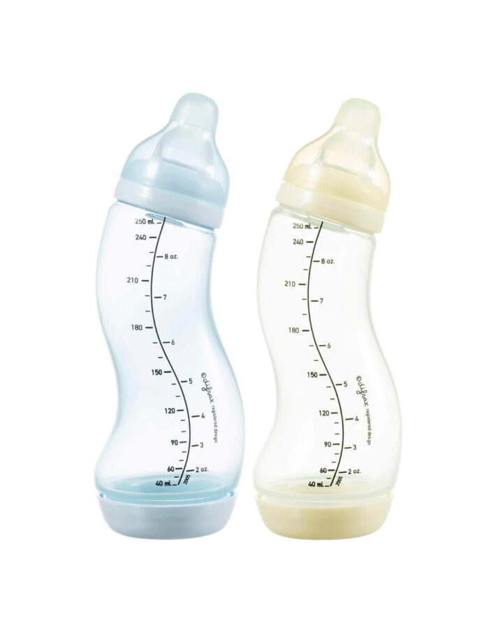Biberon S anti-colique Natural - 250 ml - Doublepack Ice/Popcorn (Difrax)