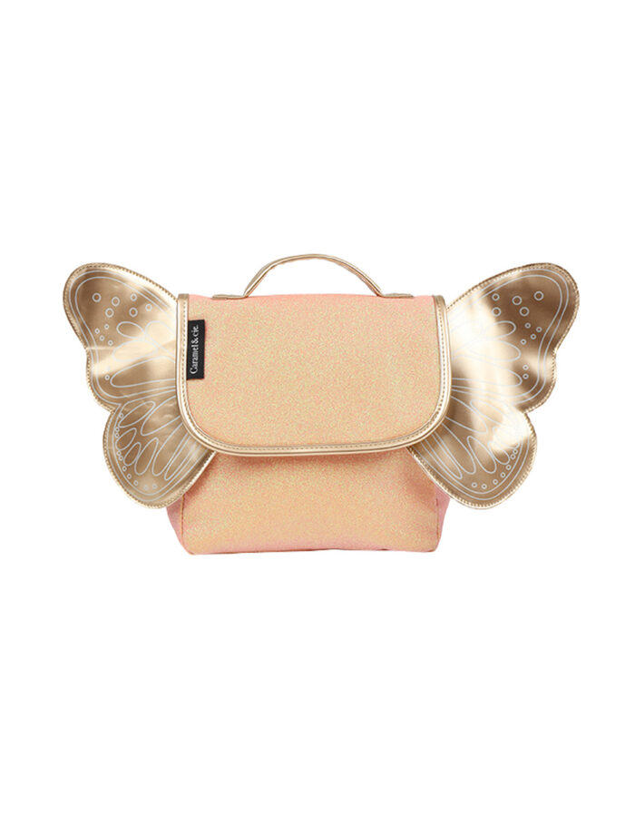 Sac Papillon Paillettes Corail (Caramel and Cie)