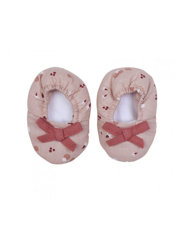Chaussons noeud nude/marsala 0-6 mois (BB&Co)