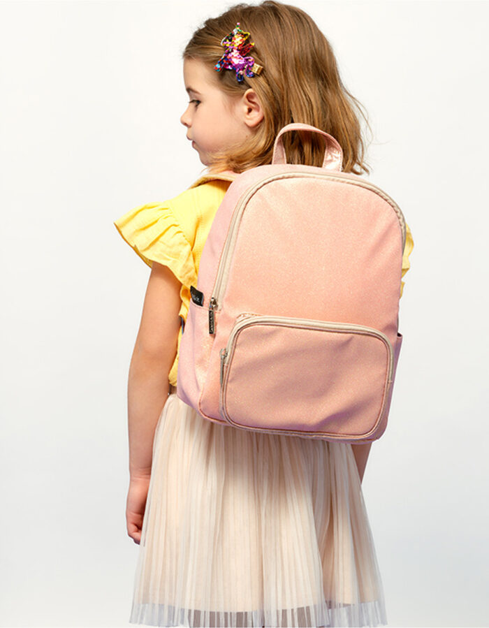 Petit Sac À Dos Paillettes Corail (Caramel and Cie) – Image 3
