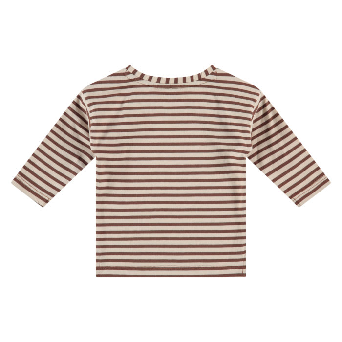 T-shirt longue manche bébé ligné (Babyface) – Image 2