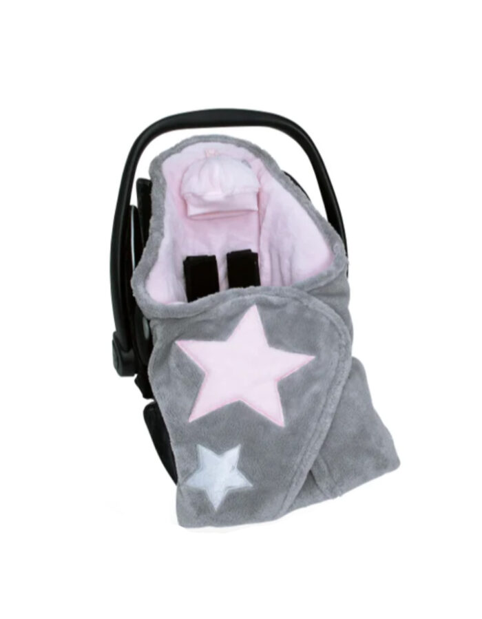 BISIDE 0-12m motif étoiles rose pâle softy + softy (Bemini)