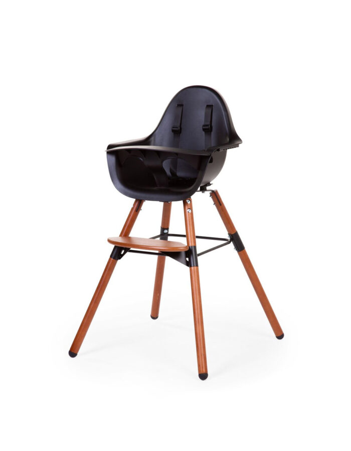 EVOLU 2 CHAISE HAUTE - RÉGLABLE EN HAUTEUR (50-75 CM/*90 CM) - NOYE/NOIR (Childhome)