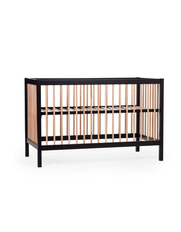 COT 97 - LIT DE BÉBÉ - 120X60CM – NOIR NATUREL (Childhome)