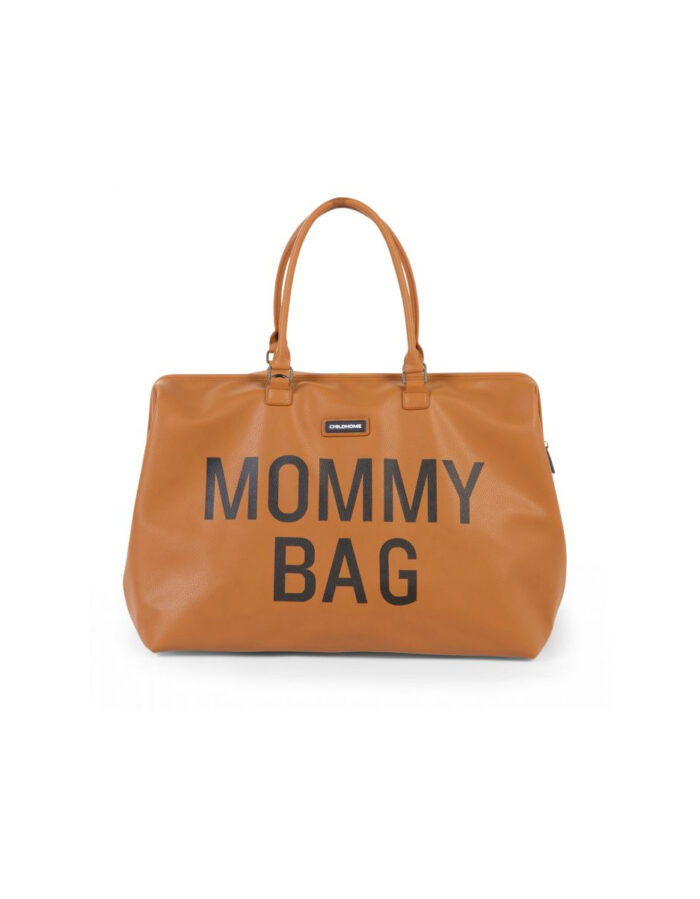 MOMMY BAG SAC A LANGER - LOOK CUIR BRUN (Childhome)