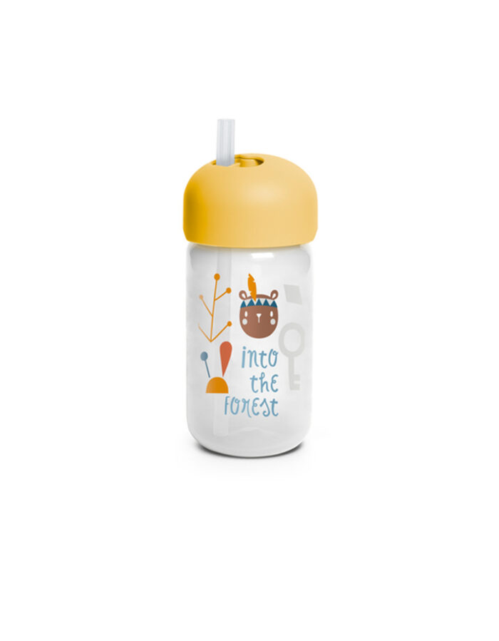 SX - FEEDING - FOREST - ORANGE Gourde avec Paille (Suavinex)