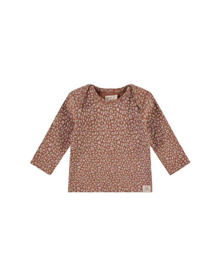 T-shirt longue manche imprimé brun (Babyface)