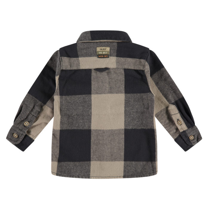 Chemise à carreaux garçon anthracite (Babyface) – Image 2