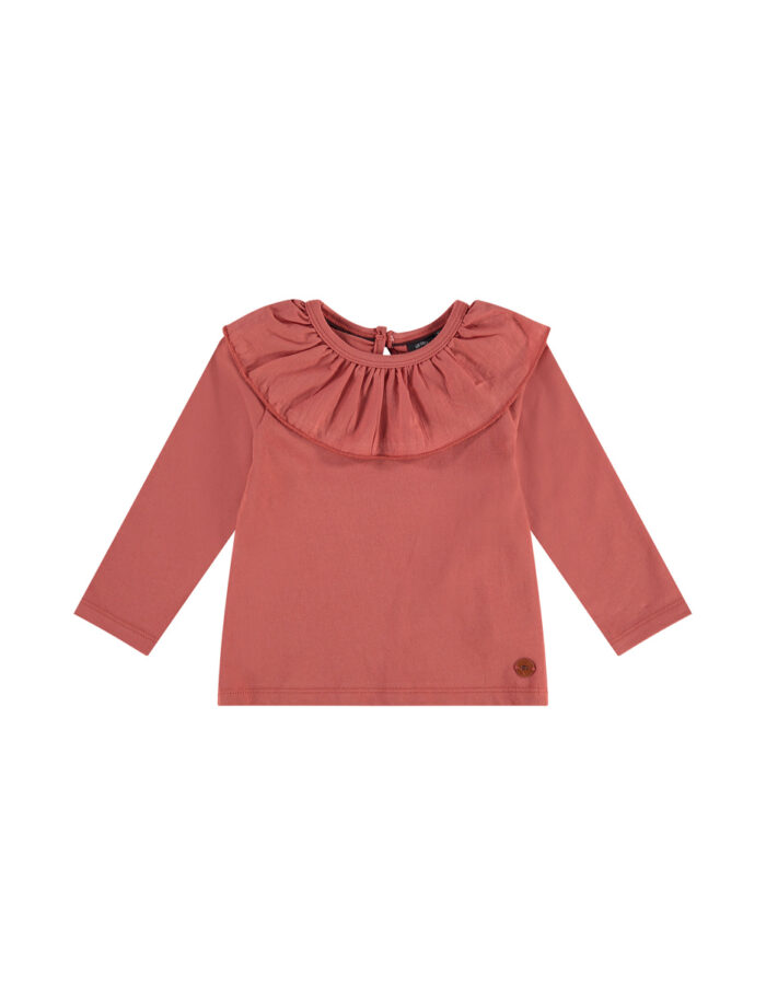 T-shirt fille longues manches orange (Babyface)