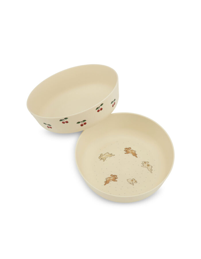 Lot de 2 bols cherry-petit lapin (KongesSlojd)