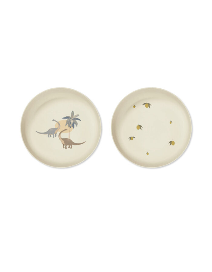 Lot de 2 bols lemon/dino (KongesSlojd)