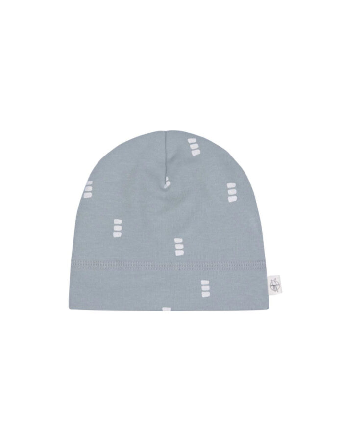 Bonnet Interlock GOTS Blocks bleu clair (Lassig)