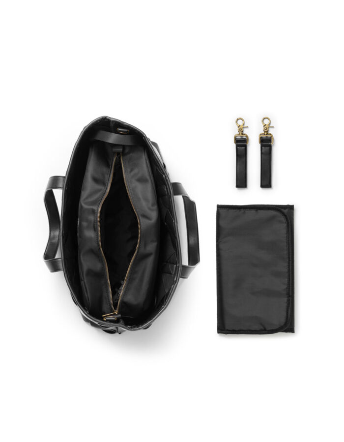 Sac à langer Braided Leather - Black (Elodie Details) – Image 2