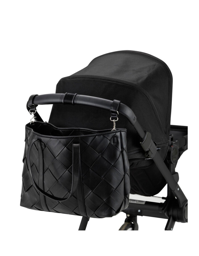 Sac à langer Braided Leather - Black (Elodie Details) – Image 3