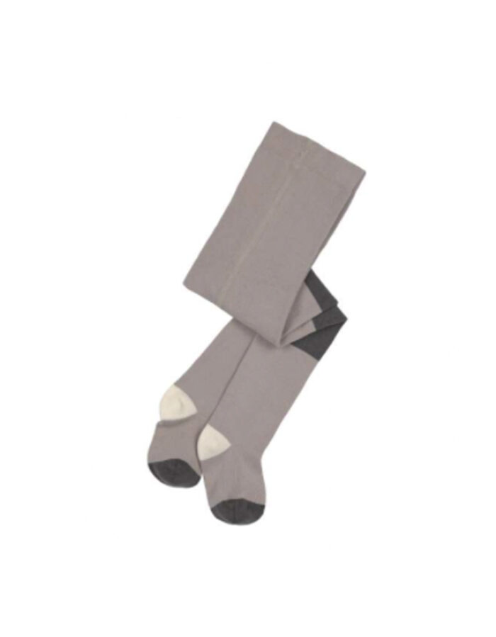 Collants Enfants GOTS, grosse rayure taupe anthracite (Lassig)