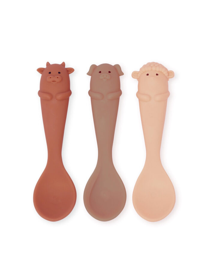 Lot de 3 cuillères farm-rose mix (KongesSlojd)