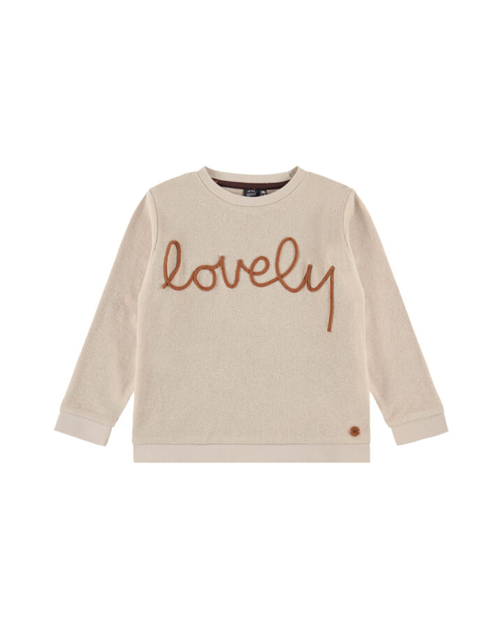 Sweat fille éponge beige (Babyface)