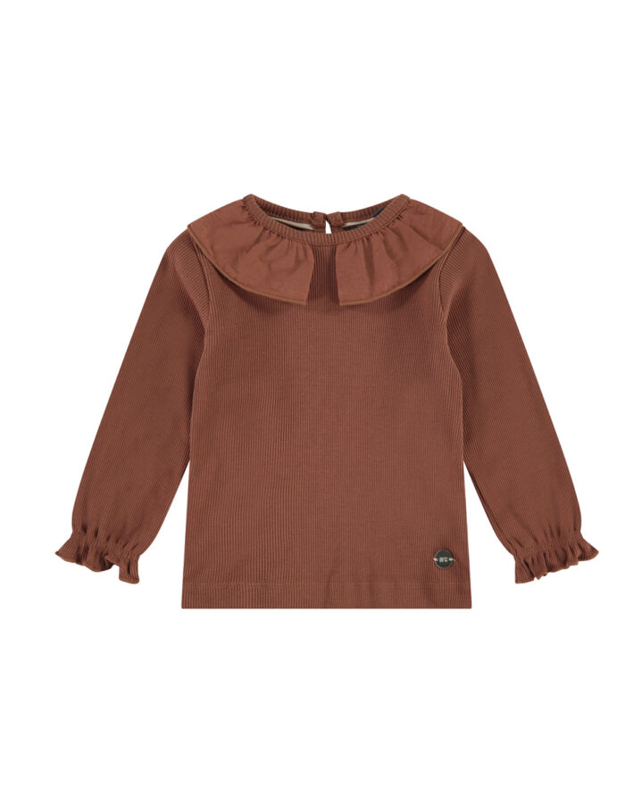 T-shirt fille longues manches -rust- (Babyface)