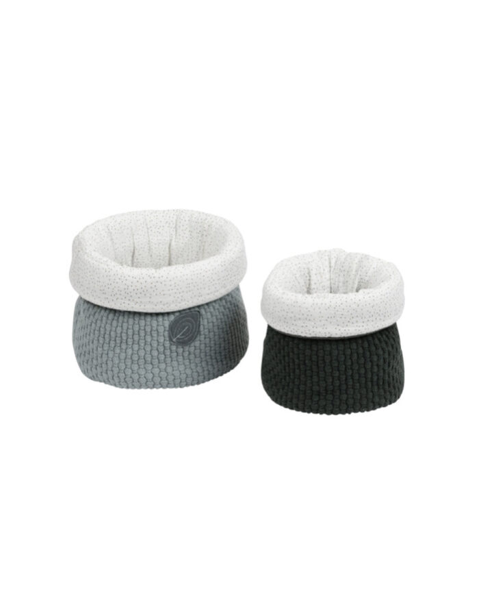 Set De 2 Paniers De Rangement Axel Et Luna - Green - 20x20 Cm (Nattou)