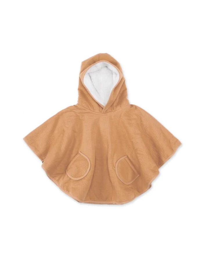 PONCHO DE VOYAGE 9-36m  tetra jersey + teddy caramel (Bemini)