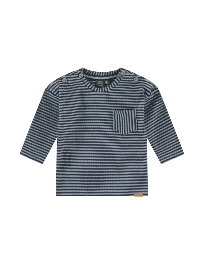 T-shirt longues manches bébé garçon ligné - navy - (Babyface)