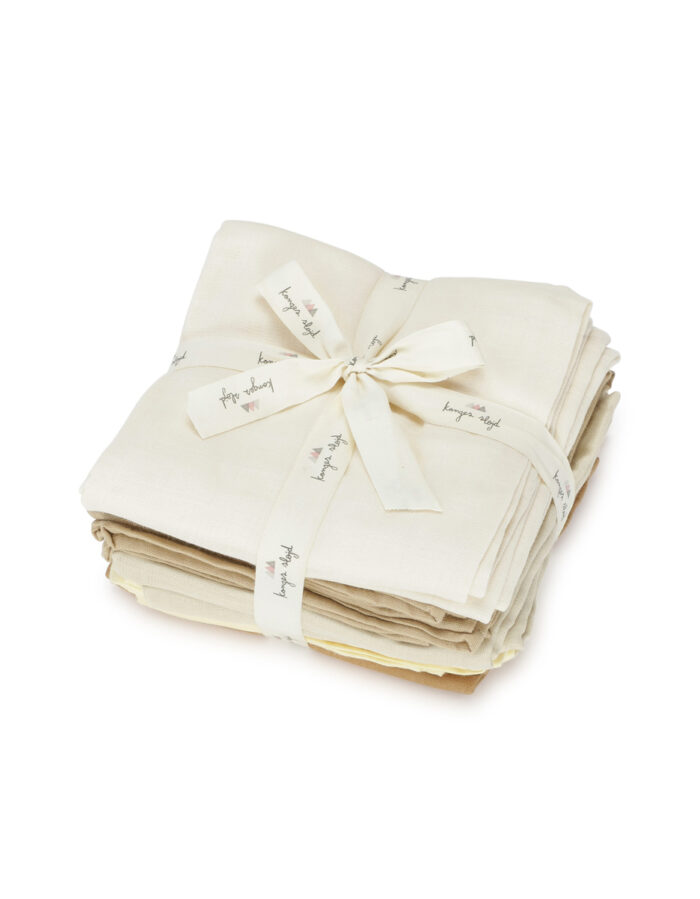 lot de 10 tissus en mousseline - nature (Konges Slojd)
