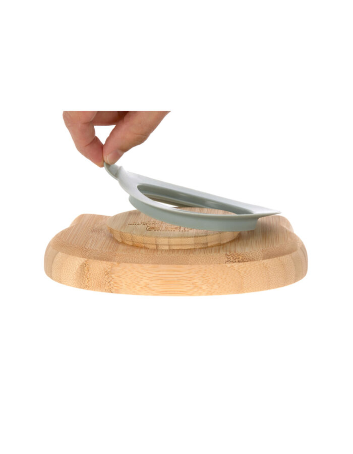 Assiette en bois de bambou avec ventouse, Little Chums Chat (Lassig) – Image 3