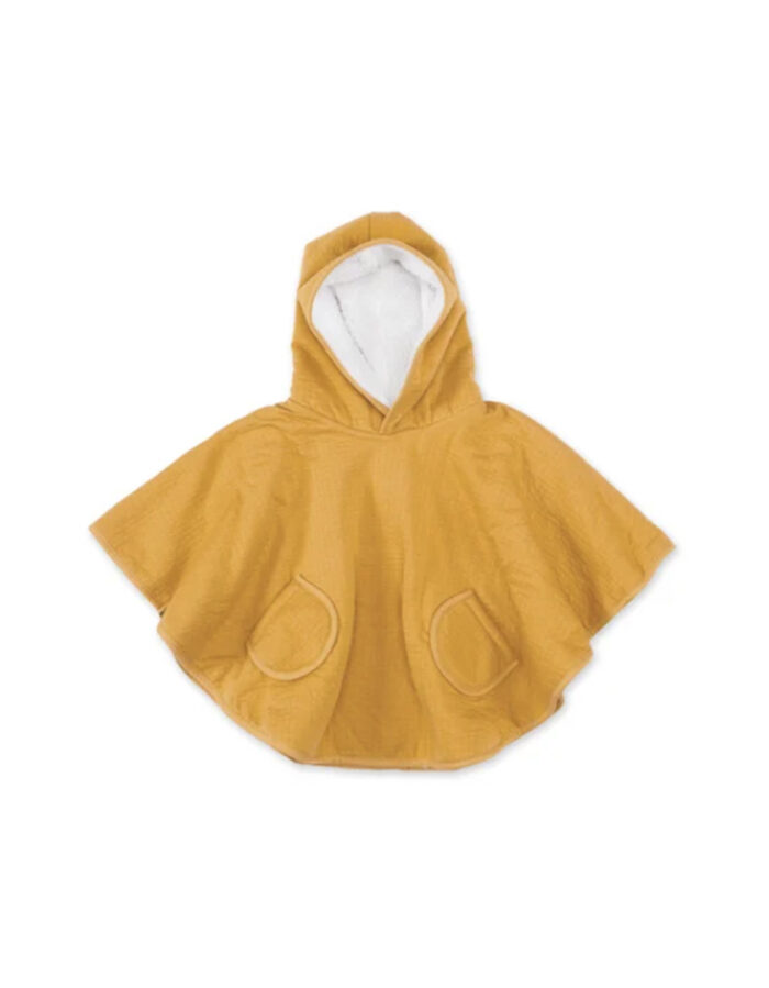 PONCHO DE VOYAGE 9-36m  tetra jersey + teddy moutarde (Bemini)
