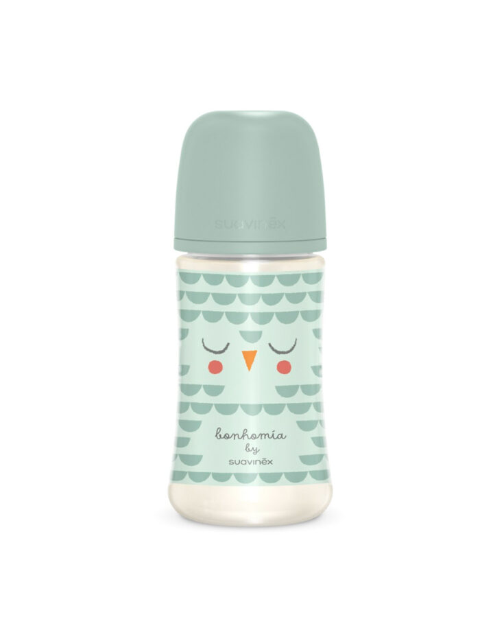Biberon - BONHOMIA PA sili. M - 270ml Feather Green (Suavinex) – Image 2