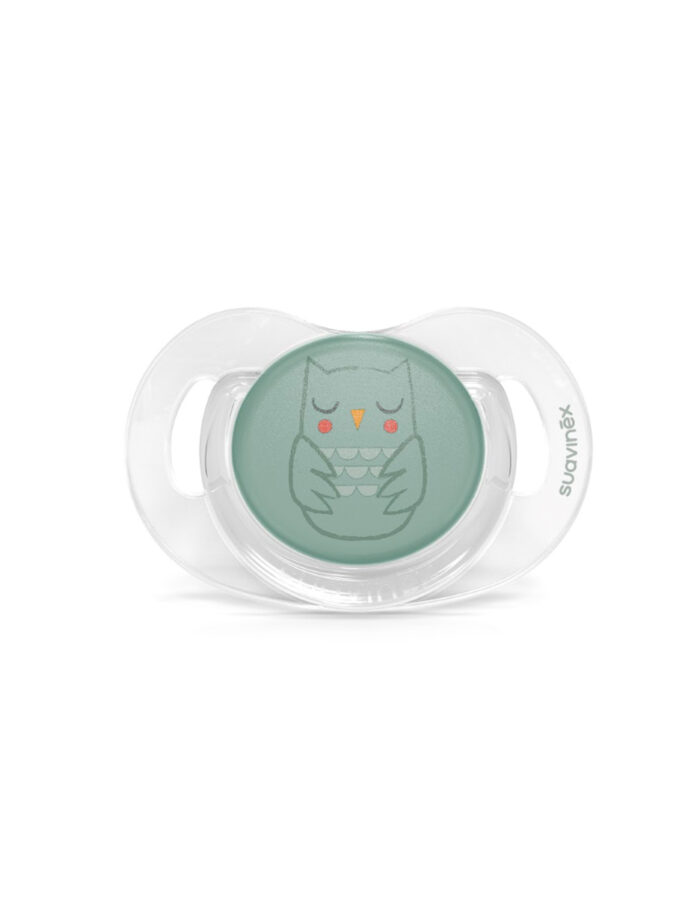 SX - BONHOMIA - soother sili. reversible 0/6M - owl green (Suavinex)