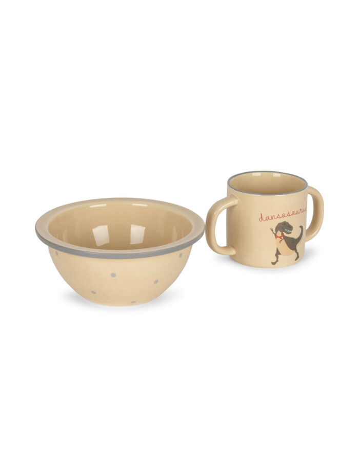 CERAMIC BOWL & CUP  DANSOSAURUS (KongesSlojd)