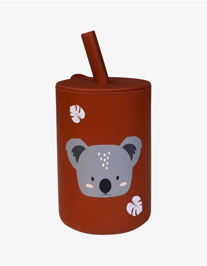 Tasse paille silicone koala (Tryco)