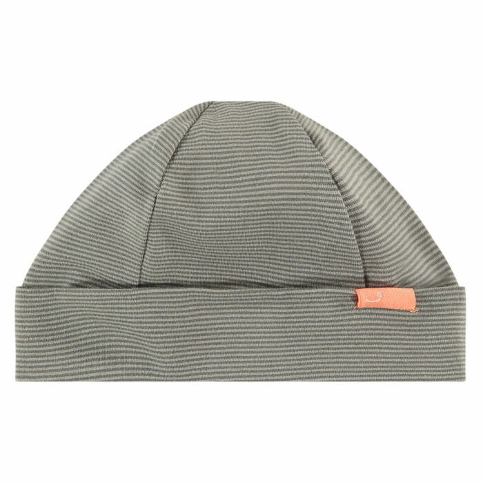 Bonnet bébé S23 ligné vert sauge (Babyface)