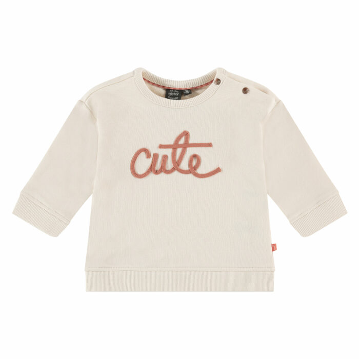 Sweatshirt bébé fille ivoire S23 (Babyface)
