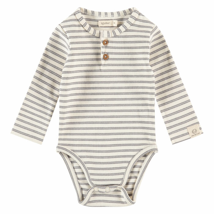 Body bébé S23 ligné gris (Babyface)
