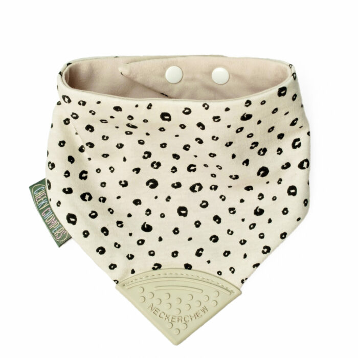 Bavoir bandana -léopard beige- (BB and Co)
