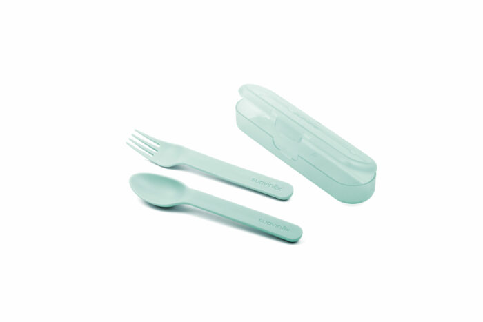 Set de couverts avec boite -vert- (Suavinex)