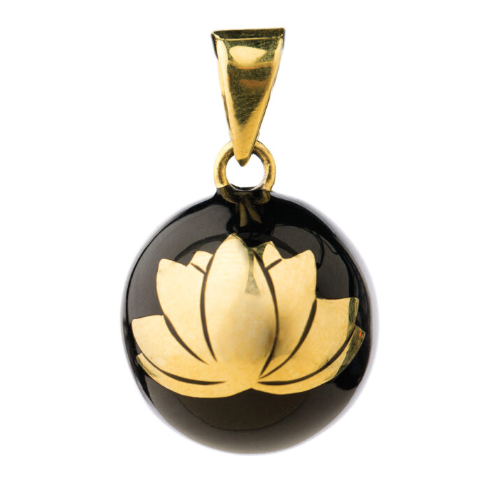 Bola de grossesse noir à lotus doré  (Bola)