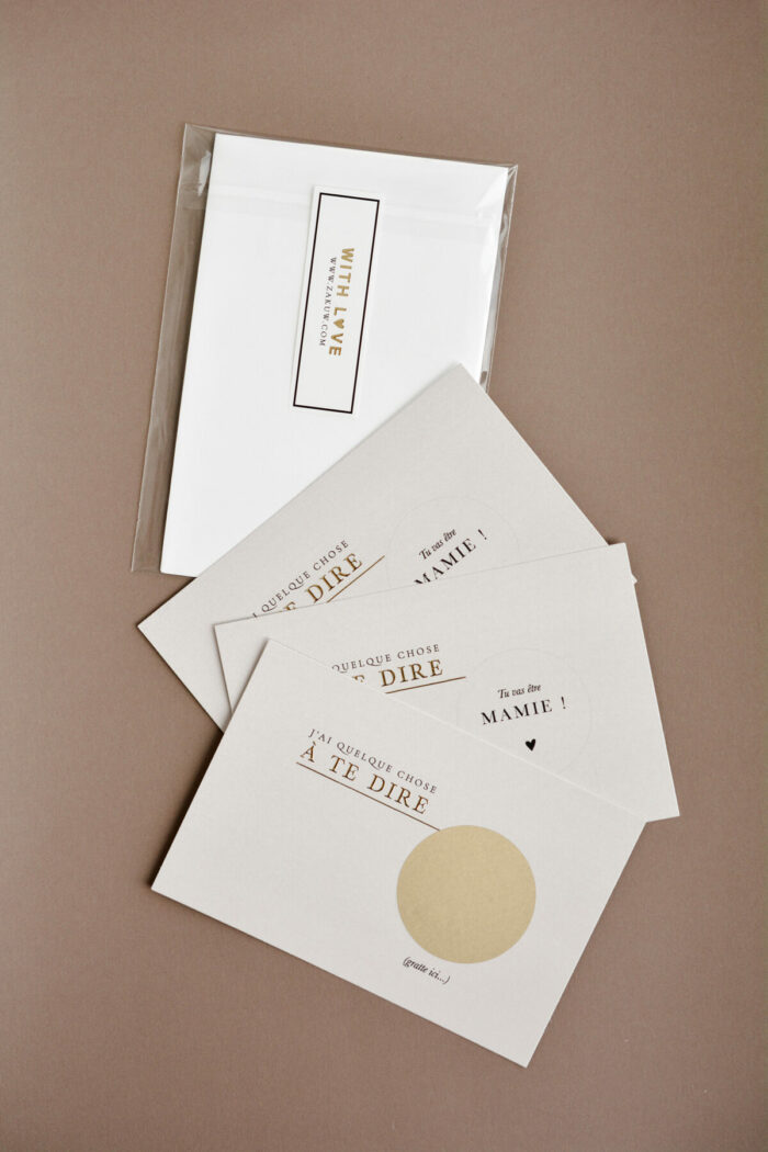 Carte à gratter Bébé en route (ZAKUW)