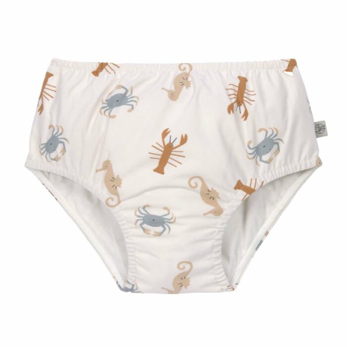 Maillot de bain couche - Animaux de la mer, blanc cassé (Lassig)