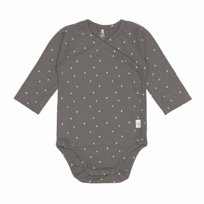 Body Bébé Naissance Manches Longues - GOTS Cozy Colors, Pois Anthracite (Lassig)