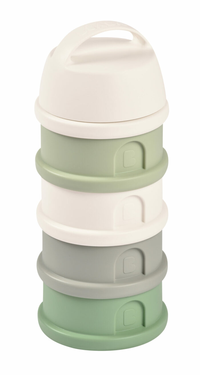 Boîte doseuse - 4 compartiments - Cotton white/Sage green (Béaba)