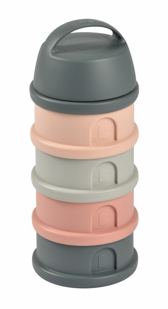 Boîte doseuse - 4 compartiments - Mineral grey/pink (Béaba)