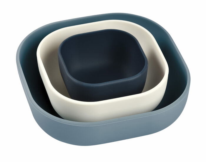 Lot de 3 bols silicone gigogne (Night/Cotton/Baltic)(Béaba)