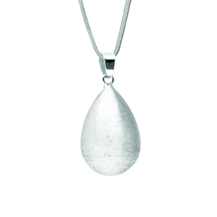 Bijou de grossesse - Forme goutte effet brossé plaqué argent - TU - Collier Gris (Bola)