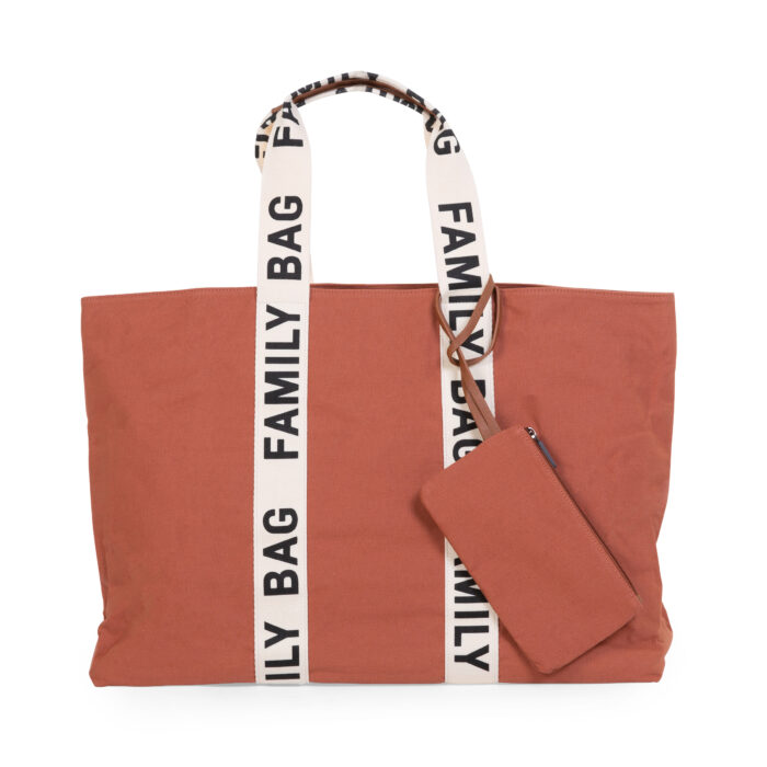 FAMILY BAG SAC A LANGER - SIGNATURE - CANVAS - TERRACOTA (Childhome)